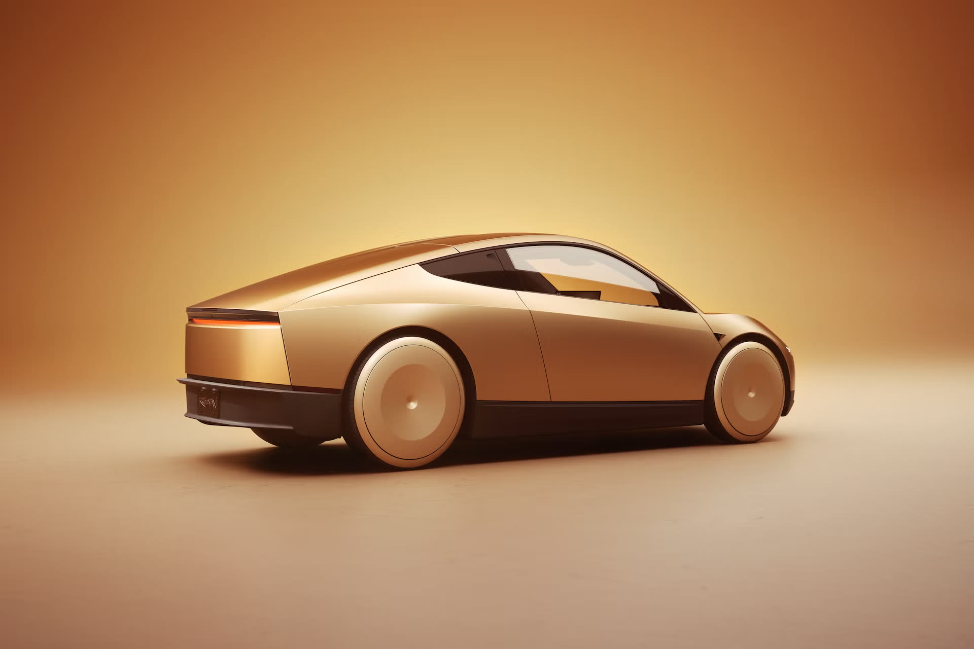 Robotaxi reference vehicle viewed from the rear quarter