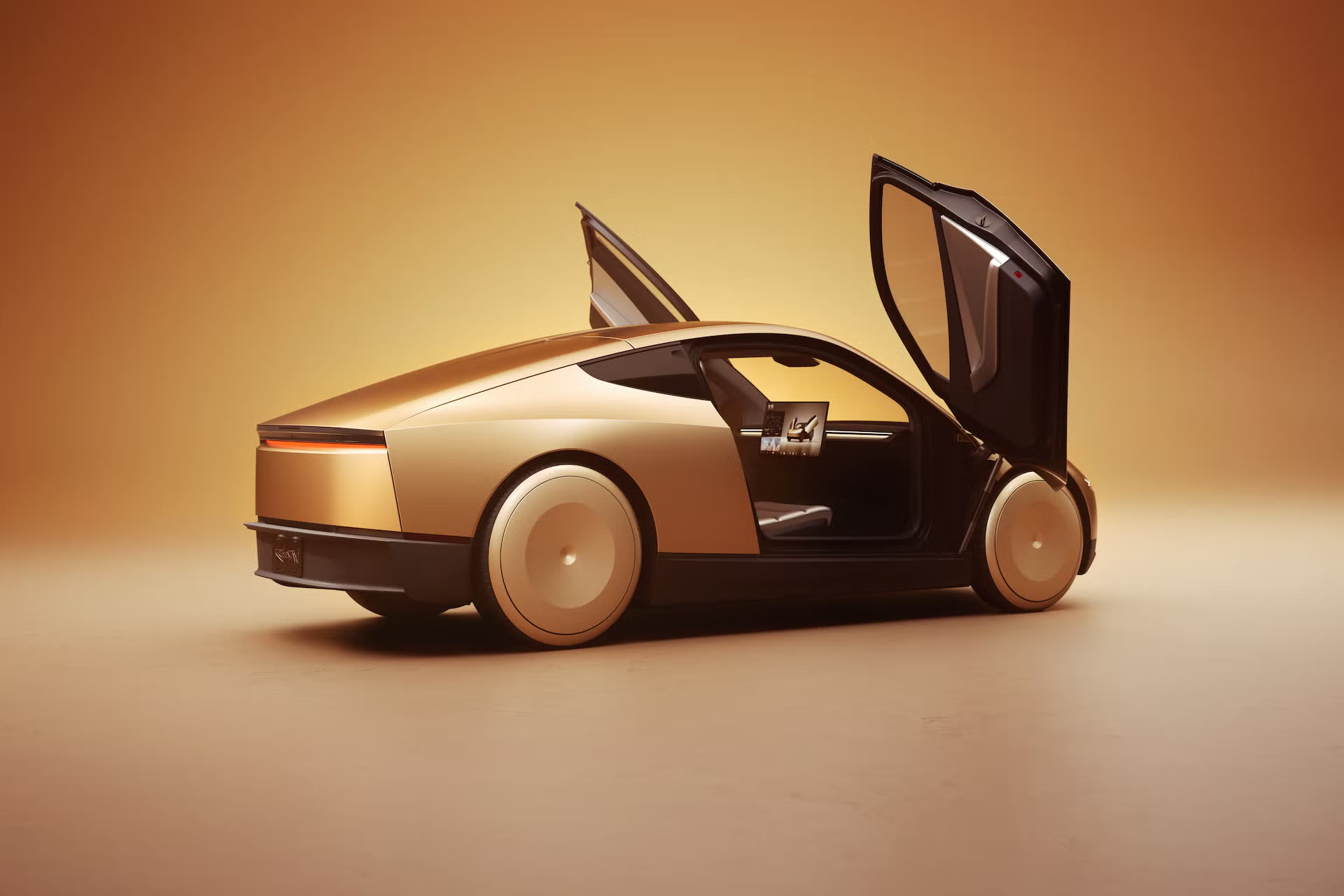 Robotaxi reference vehicle with its doors open